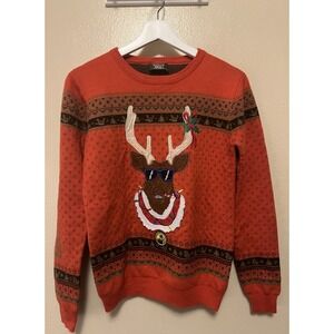 Dutch Bros Ugly Christmas Sweater Employee Exclusive Reindeer Women Unisex Small